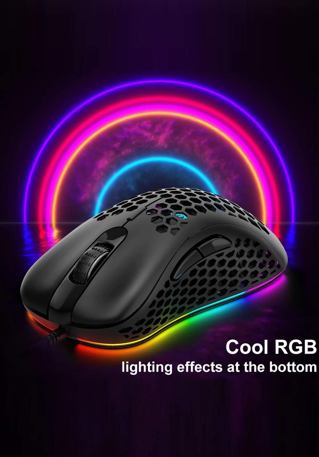AULA F810 Wired Gaming Mouse - Black ماوس
