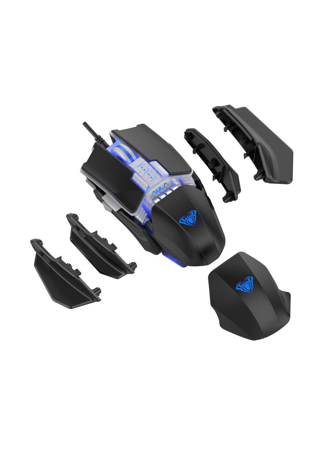 AULA H508 Wired Gaming Mouse - Black ماوس
