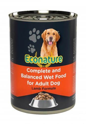 طعام معلب للكلاب ادلت ايكونيجر 400 غم ب لحم الغنم للكلاب البالغة econature adult wet food