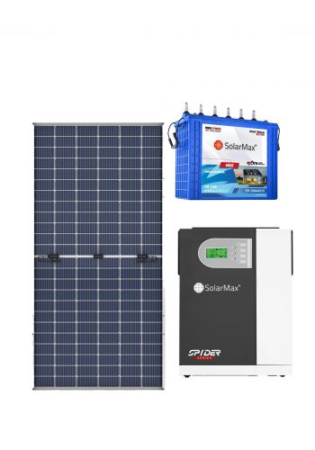 منظومة طاقة شمسية  12 أمبير مع بطاريات التيوبلر الحامضية عدد 4 من سولار ماكس SolarMax Solar system  