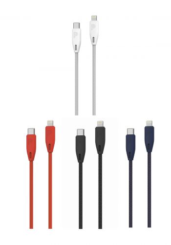 كابل شاحن من باورولوجي Powerology Braided USB-C To Lightning Cable 2M