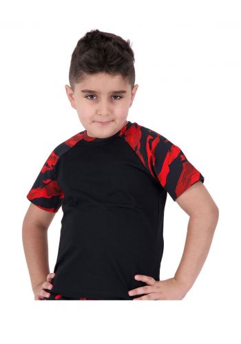 تيشيرت ولادي باللون الاحمر والاسود Boys' T-shirt