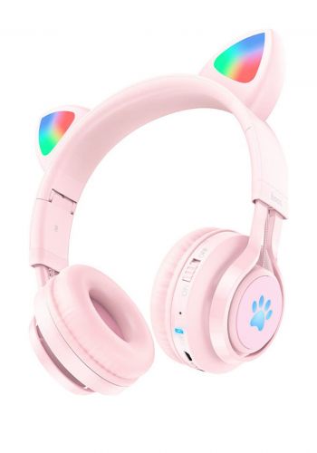 سماعة رأس لاسلكية للاطفال Hoco W39 Wireless Headset Cat ear for kids