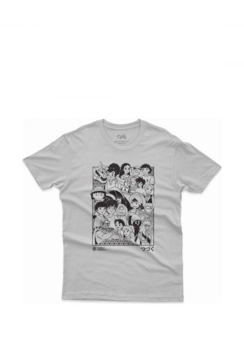 تيشيرت كارتون رصاصي اللون لكلا الجنسين من زقاق 13 Zuqaq13 T-shirt