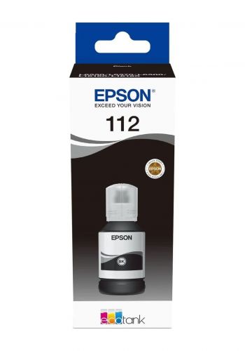 حبر طابعة اسود اللون  Epson 112 EcoTank Pigment Black Ink