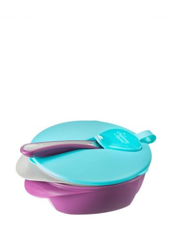 وعاء  باللون الازرق والبنفسجي من تومي تيبي Tommee Tippee TT446718 Explora Easy Scoop Feeding Bowl