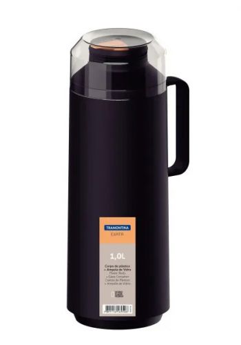 ترمز حراري بلاستيكي مع بطانة زجاجية سعه 1 لتر من ترامونتينا Tramontina  61637/103 Plastic Flask 