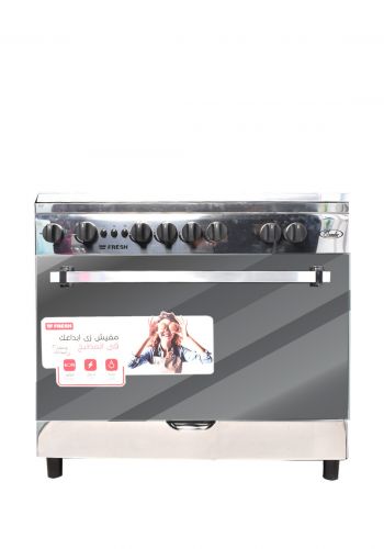 طباخ جامبو ستيل خمس عيون 60*90سم من فريش Fresh gas cooker