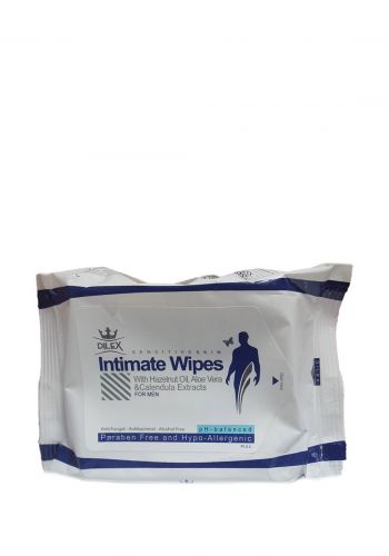 مناديل مبللة صحية للرجال 20 قطعة من ديليكس Dilex Sensitive Skin Hygienic Wet Wipes For Men