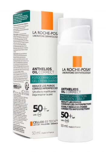 جل مصحح بعامل حماية من الشمس للبشرة المختلطة أو الدهنية  50 مل من لاروش بوزيه La Roche Posay Anthelios Oil Correct Gel-Cream SPF50
