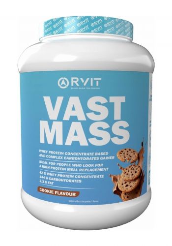 بروتين زيادة الوزن بنكهة البسكويت 3 كغم من رفيت Rvit Vast Mass Cookie Flavour