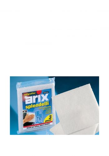 اسفنجة غير خادشة للجلي 3 قطع  من اريكسArix Spendelli White Non Scratch Scouring Pad