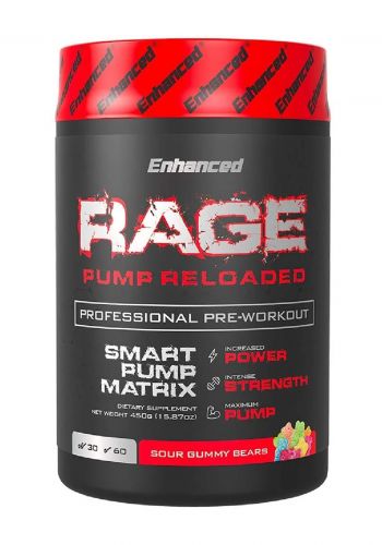 مكمل غذائي 450 غرام من انهانسد لابس Enhanced Labs Rage Stim Reloaded Detary Supplement 