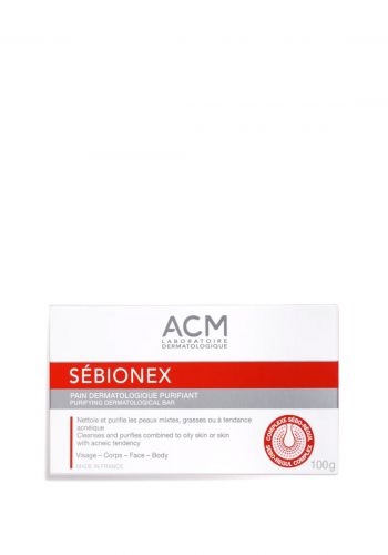 صابونة البشرة من اي سي ام ACM SÉBIONEX Purifying Dermatological Bar 100 g