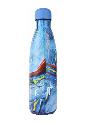 قنينة معدنية بسعة 500 مل من باف Puff Blue Swirl Bottle 