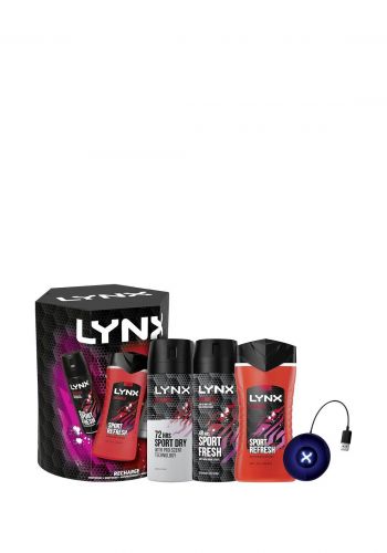 مجموعة الاستحمام  للرجال 3 قطع من  لينكس Lynx Trio & Charging Pad Shower Gel, Body Spray & Antiperspirant Perfect Gift Set  