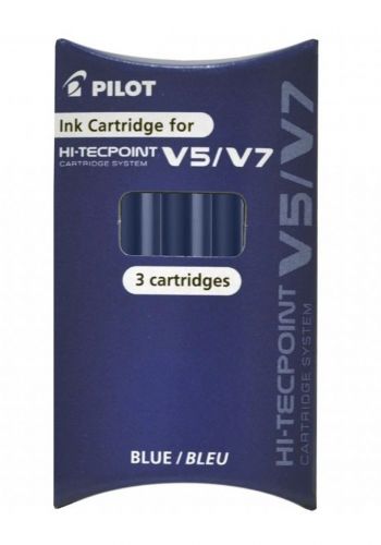 مجموعة احبار اقلام ازرق اللون من بايلوت Pilot Ink Cartridge Pure Liquid Ink v5 / v7