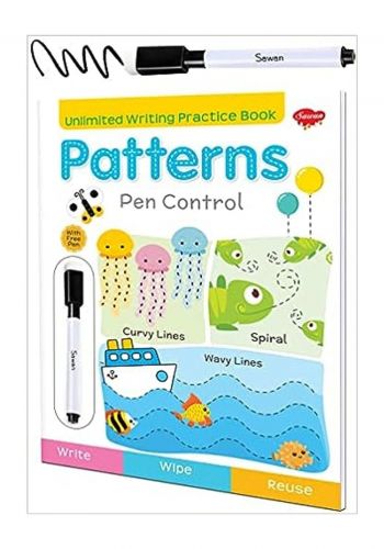 كتاب ابيض قابل للمسح واعادة الاستخدام مع قلم Reusable Wipe And Clean Book With Pen 