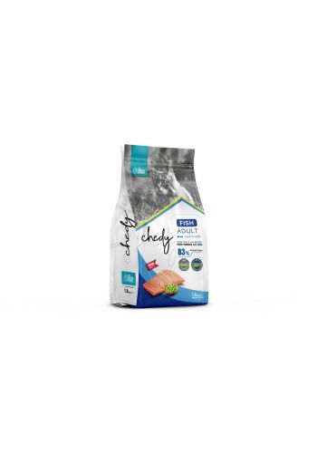 طعام للقطط البالغة سمك تشيدي  1.5 كيلوغرام من ذا مايا فاملي The Maya Family Chedy Sterilized Adult Cat Food with Sterilized Fish Meat