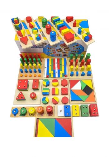 مجموعة تركيب القطع الخشبية Montisory Wooden Puzzle Toy