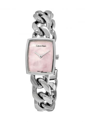 ساعة للنساء بسوار فولاذي فضي اللون من كالفن كلاين Calvin Klein K5D2M12E Women's Watch 