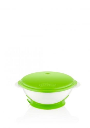 صحن ثابت مع غطاء  من بيبي جيم Babyjem Vacuum Food Plate