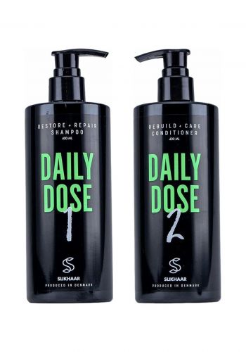 سيت شامبو ومكيف لجميع انواع الشعر 400 مل من سليخار Slikhaar Daily Dose Shampoo & Conditioner 