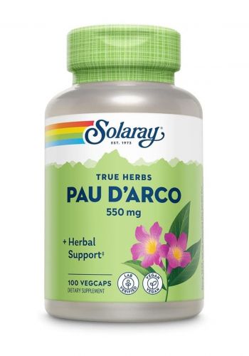 كبسولات عشبة الباو 100 كبسولة من سولاري Solaray Pau D'Arco