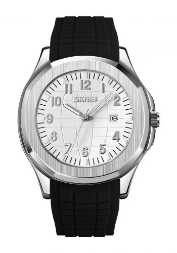 ساعة رجالية باللون الاسود بسير سيليكون من سكمي Skmei Men Watch