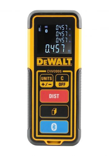 مقياس المسافة اللاسلكي بالليزر مع البلوتوث 30 متر من ديوالت Dewalt DW099S-XJ Laser Distance Measure with Bluetooth