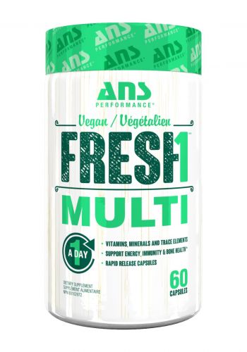 مجموعة فيتامينات 60 كبسولة من اي ان اس بيرفورمانس ANS Performance FRESH1 Vegan Multi