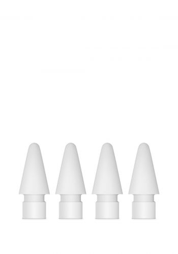 رأس قلم الايباد 4 قطع من ابل  Apple MLUN2ZM-A Pencil Tips 4 pack - White