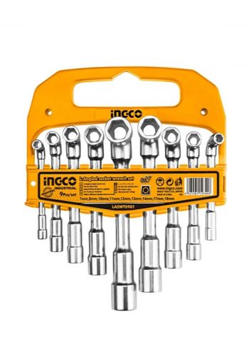 سيت سبانة مغلق 9 قطع من انجيكو Ingco LASWT0601 Angled socket wrench set