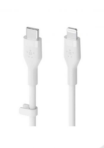 كيبل آيفون- Belkin CAA009bt1MWH Boost Charge Flex USB-C Cable with Lightning Connector 1M