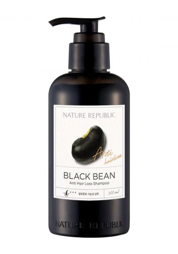 شامبو مقوي للشعر بخلاصة الفاصوليا السوداء 300 مل من نيجر ريببلك Nature Republic Black Bean Anti Hair Loss Shampoo