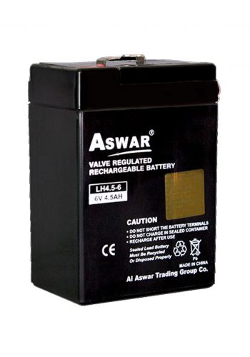 بطارية قابلة لأعادة الشحن 4.5 أمبير من أسوار Aswar AS-6V/4.5AH Valve Regulated Rechargeable Battery