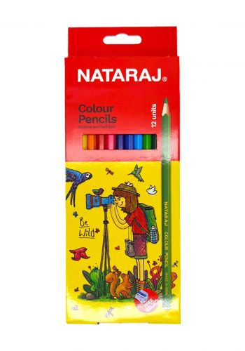 Nataraj Colour Pencils سيت أقلام تلوين خشبية 12 لون من ناتاراج
