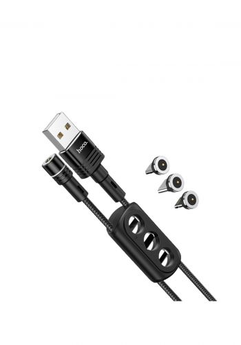 كيبل مغناطسي متعدد 3 في واحد 1 متر  - Hoco U98 3-in-1 Magnetic Charging Cable 1M