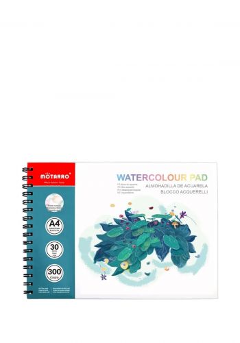 دفتر رسم بغلاف مقوى اي فور  30 ورقة من موتارو Motarro   MP126-2 Hardcover Sketchbook Watercolor A4 Artis
