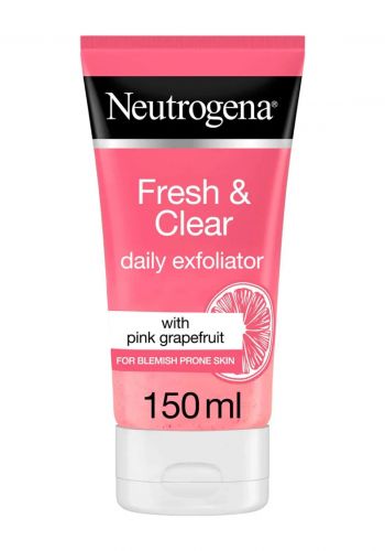 مقشر منعش للوجه لجميع انواع البشرة 150 مل من نتروجينا Neutrogena Fresh & Clear Daily Exfoliator Pink Grapefruit & Vitamin C