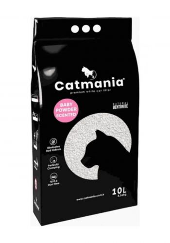رمل فضلات القطط 10 لتر برائحة بودرة الاطفال من كاتمينا Catmania litter baby powder