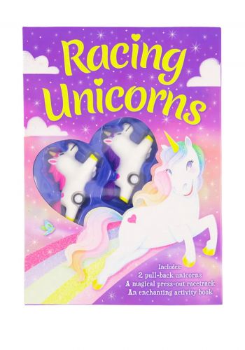 لعبة سباق يونيكورن يحتوي 5 قطع  Racing Unicorns and Activity Book