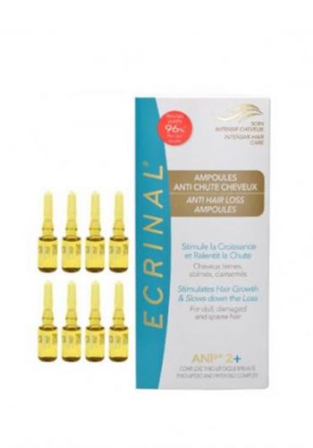 امبولات معالجة تساقط الشعر من اكرينال Ecrinal ANP® 2+ Anti Hair Loss Ampoules 8 amp