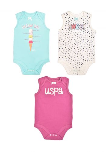 سيت أوفر اطفال بدون أكمام 3قطع US Polo