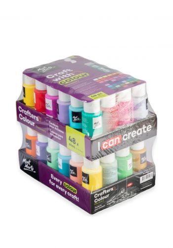 سيت ألوان أكريلك 48 لون × 60 مل من مونت مارت Mont Marte PMCA4860 Fluoro Acrylic Paint Intro Set