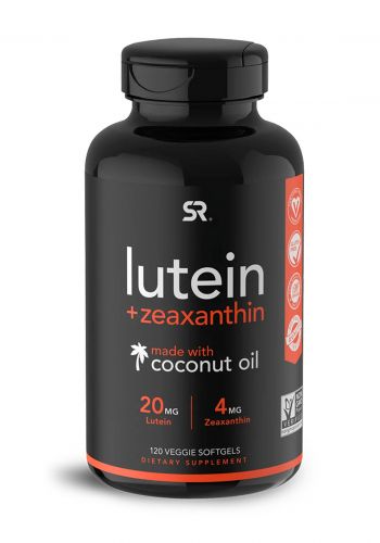 مكمل غذائي اللوتين مع زيت جوز الهند 120 كبسولة من سبورت ريسيرج Sports Research, Lutein + Zeaxanthin with Coconut Oil