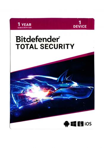 نظام الحماية الشامل و رخصة تشغيل Bitdefender TS03ZZCSN1201PEN Total Security 1 Device 1 Year Scratch Card