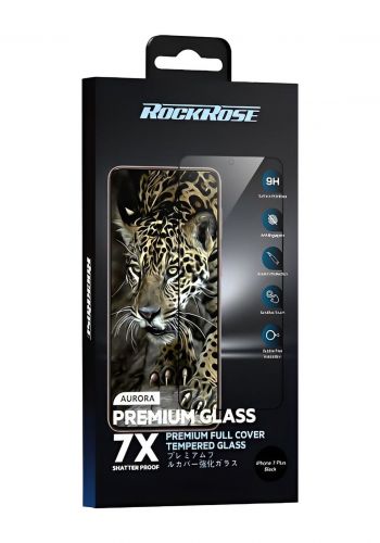 شاشة حماية لهاتف آيفون 7 بلص RockRose RRTGIP7APFRB Screen Protector For iPhone 7 Plus
