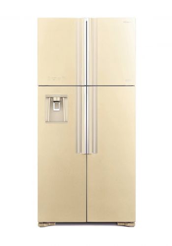 Hitachi R-W760PUQ7 Four Door Refrigerator - Beige  ثلاجة رباعية الابواب 25 قدم من هيتاشي