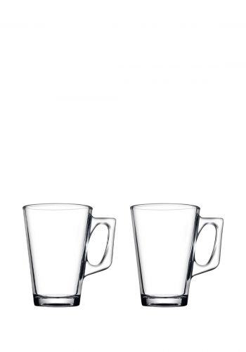 كوب زجاجي  2 قطع * 250 مل من فيلا  Vela Glass Coffee Mugs Sleeve